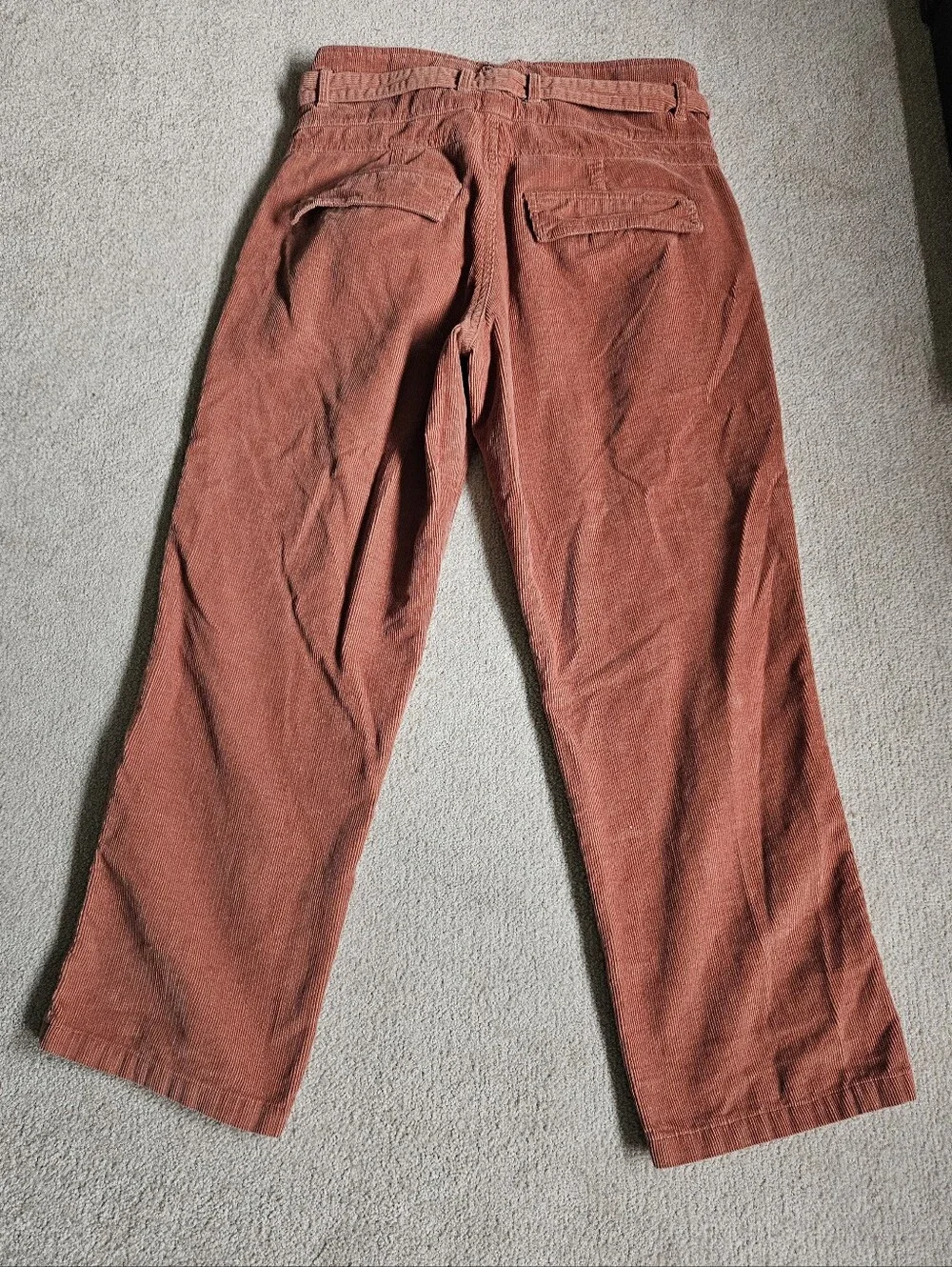 Sundance Emily Cropped Ankle Coral Corduroy Pants- P2